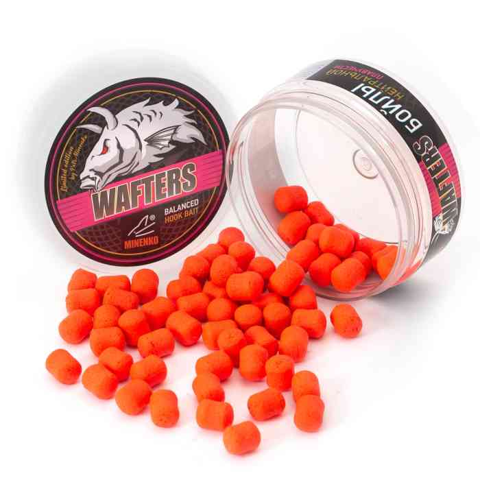 Насадочные бойлы MINENKO WAFTERS DUMBELLS STRAWBERRY 11x14мм